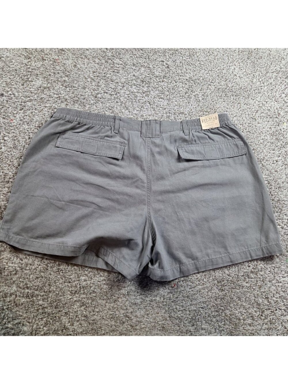 RedHead Cargo Shorts Mens 46 Gray Ripstop Cotton Utility Pockets Tags